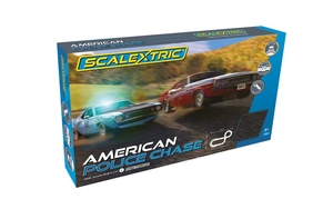 American Police Chase (Javelin Police car v Challenger) - SCA C1405-slot-cars-Hobbycorner