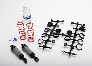 Ultra Shocks (grey) (long) (complete with spring pre-load spacers & springs) (2)-rc---cars-and-trucks-Hobbycorner