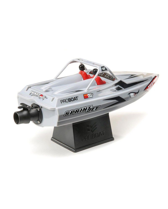 Sprintjet 9" Self-Righting Jet Boat Brushed RTR, Silver - PRB08045T1