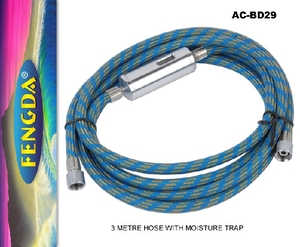 3 Meter Air Hose With Moisture Trap - AC-BD29-paints-and-accessories-Hobbycorner