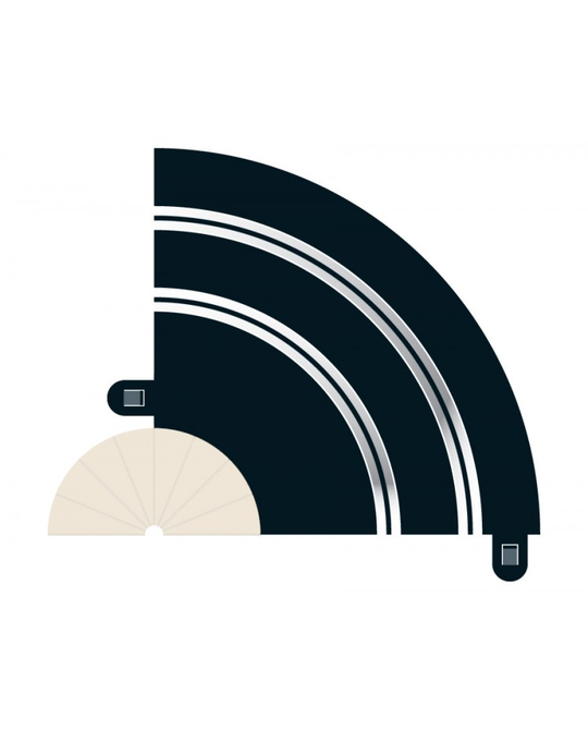 Radius 1 Hairpin Curve 90° x 2 - SCA C8201