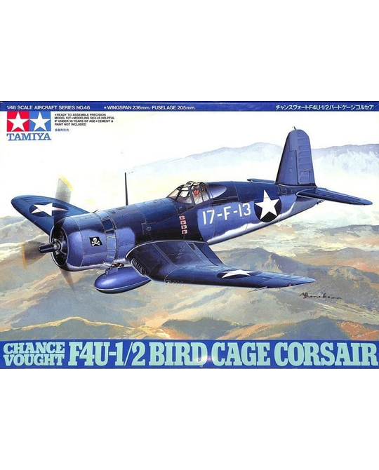 Tamiya - 1/48 Chance Vought F4U-1/2 Bird Cage Corsair - 61046