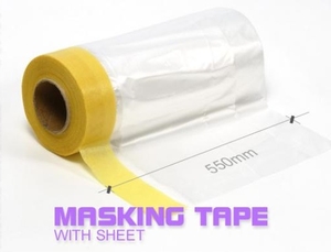 Masking Tape with Plastic Sheeting 550mm - 87164-paints-and-accessories-Hobbycorner