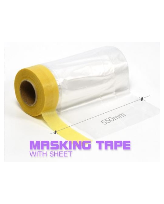 Masking Tape with Plastic Sheeting 550mm - 87164