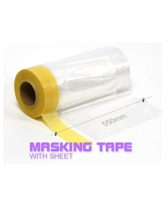 Masking Tape with Plastic Sheeting 550mm - 87164