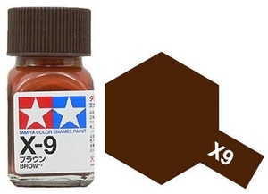 X-9 Enamel Paint - Brown - 10ml - 8009-paints-and-accessories-Hobbycorner