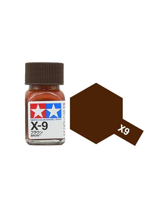 X-9 Enamel Paint - Brown - 10ml - 8009