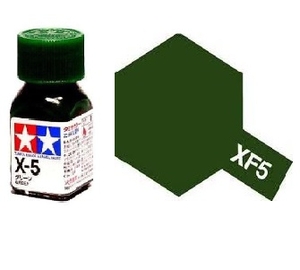 XF-5 Enamel Paint - Flat Green - 10ml - 8105-paints-and-accessories-Hobbycorner