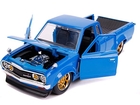 1/24 Datsun Pickup Truck Bright Blue with Gold Wheels - 31603