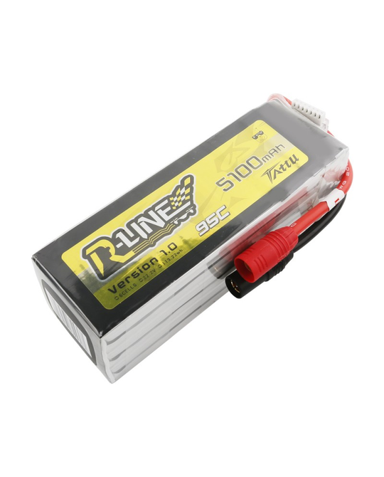 5100mAh 6S 22.2v 95C - 149x49x56mm 870g