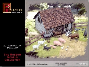 1/72 Assorted Farm Animals (64 pcs) - 7052-trains-Hobbycorner
