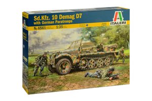 Sd.Kfz.10 Demag D7 with German Paratroopers - 6561-model-kits-Hobbycorner