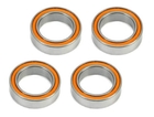 Bearings - 12x18x4mm Rubber sealed Orange (4 pcs) - 151218R