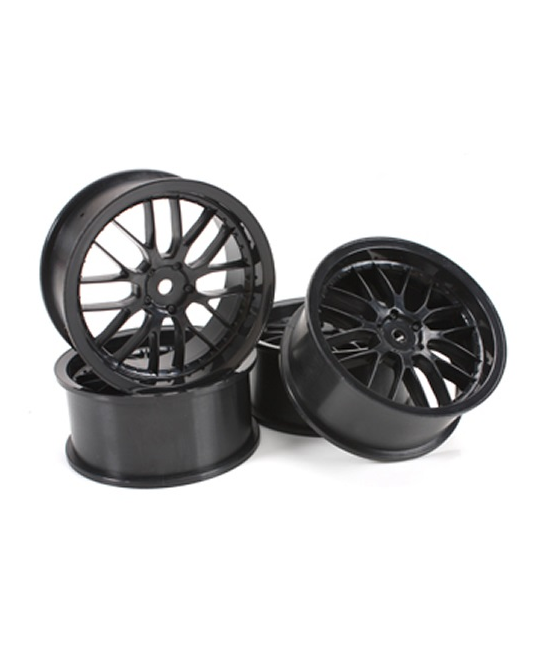 1/10 Drift - 2.2" - 8 Spoke Wheels - 12mm Hex - Black (4 pcs) - 503331BK