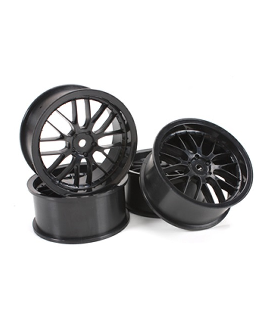 1/10 Drift - 2.2" - 8 Spoke Wheels - 12mm Hex - Black (4 pcs) - 503331BK