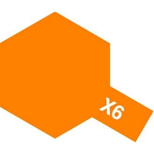  X6 Enamel Gloss Orange Paint 10ml - 8006-paints-and-accessories-Hobbycorner