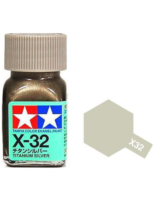 Enamel - X-32 Titanium Silver Paint - 10ml - 8032