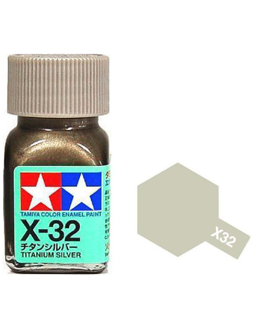 Enamel - X-32 Titanium Silver Paint - 10ml - 8032