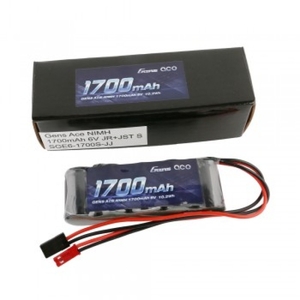 6.0V 1700mAh 2/3A nimh Flat RX Battery Pack - Dual JR-JST Plug-batteries-and-accessories-Hobbycorner
