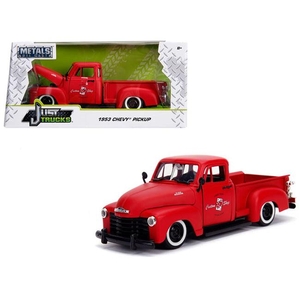 1/24 - 1953 Chevrolet 3100 Pickup Truck Matt Red Custom - 99178-dicast-models-Hobbycorner