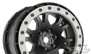 Impulse Pro-Loc Black Wheels with Stone Gray Rings - Xmaxx - 2763-03-wheels-and-tires-Hobbycorner