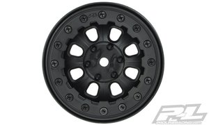 Denali 2.2" Black/Black Bead-Loc 8 Spoke Wheels For Scale Crawler - 2757-15-wheels-and-tires-Hobbycorner