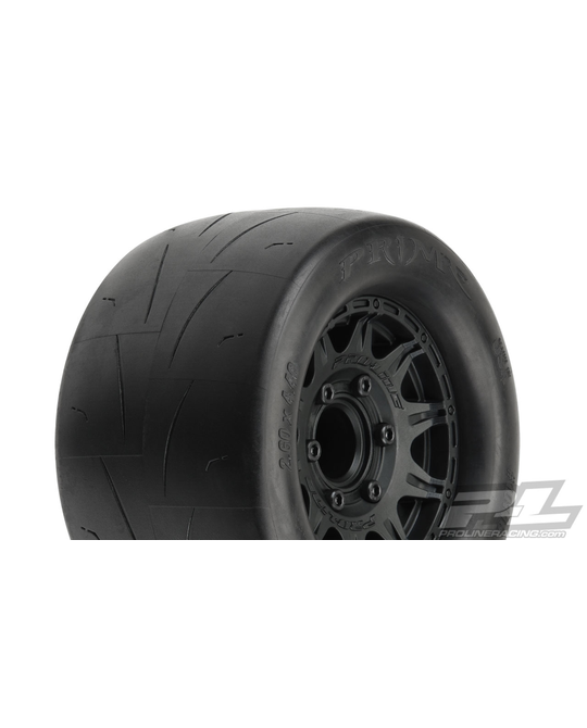 Prime 2.8" Street Tires Mounted on Raid Black 6x30 Removable Hex Wheels - 10116-10