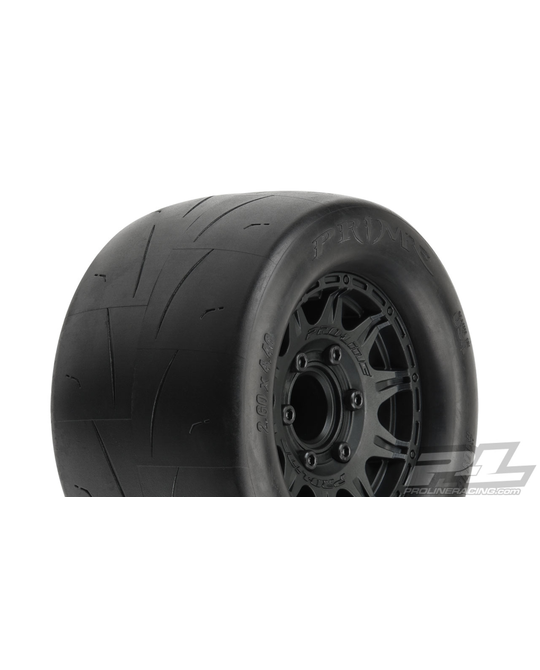 Prime 2.8" Street Tires Mounted on Raid Black 6x30 Removable Hex Wheels - 10116-10