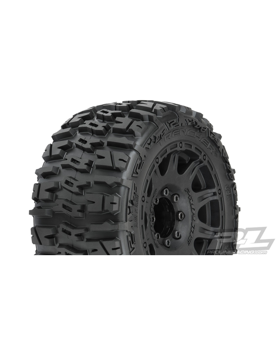 Trencher LP 3.8" All Terrain Tires Mounted for 17mm MT Front or Rear, Mounted on Raid Black 8x32 Removable Hex 17mm Wheels - 10175-10