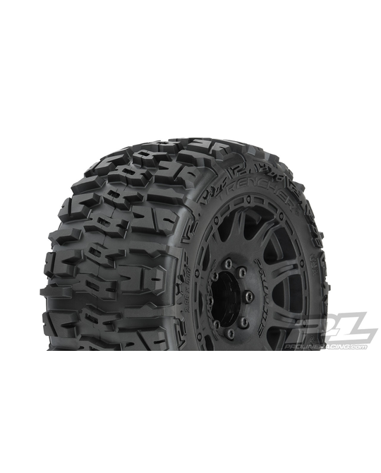 Trencher LP 3.8" All Terrain Tires Mounted for 17mm MT Front or Rear, Mounted on Raid Black 8x32 Removable Hex 17mm Wheels - 10175-10