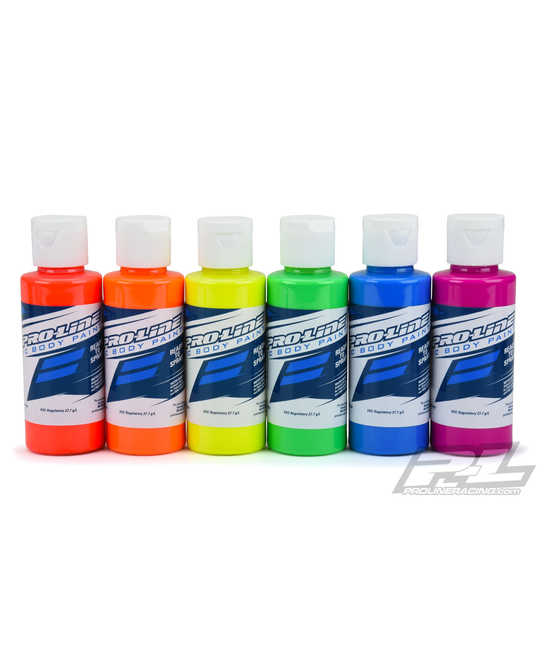 RC Body Paint Fluorescent Color Set (6 Pack) - 6323-03