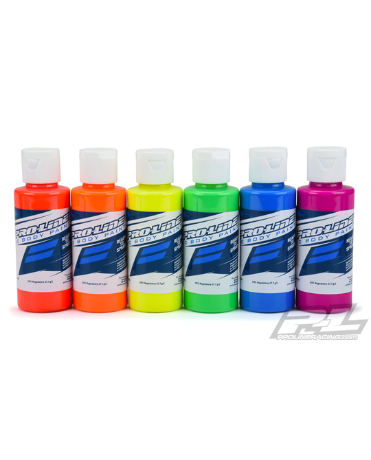 RC Body Paint Fluorescent Color Set (6 Pack) - 6323-03