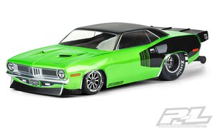 1972 Plymouth Barracuda Clear Body for Slash 2wd Drag Car & AE DR10 - 3550-00-rc---cars-and-trucks-Hobbycorner