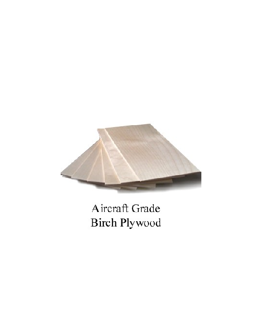.4mm Thick - Aircraft Grade Birch Plywood Sheet, 12 x 48 inches - 5480