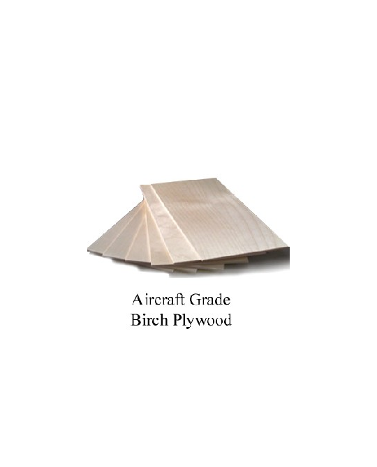 .4mm Thick - Aircraft Grade Birch Plywood Sheet, 12 x 48 inches - 5480