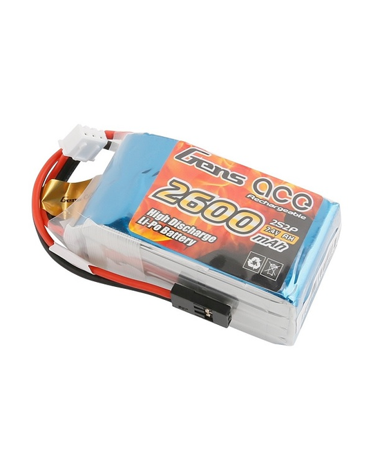 2600mAh 2S 7.4v Hump RX Pack