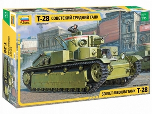 1/35 Soviet T28 Medium Tank - 3694-model-kits-Hobbycorner