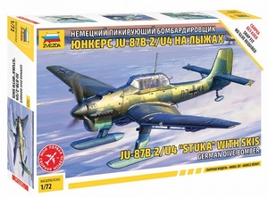 1/72 Ju-87 Stuka w/Ski Plastic Model Kit - 7323-model-kits-Hobbycorner