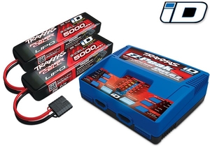 Dual iD charger with 2x 5000mAh 11.1V 3-cell 25C LiPo batteries - 2990-lipo-Hobbycorner