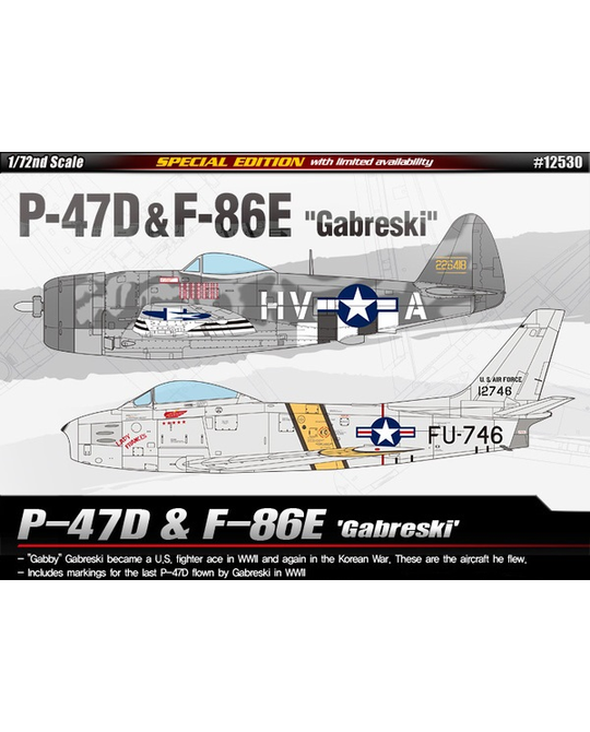 1/72 P-47D & F-86E Gabreski - 12530