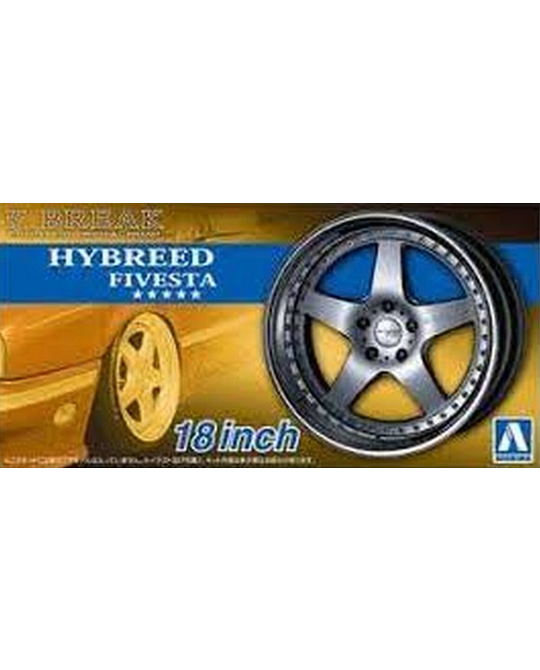 1/24 Rims and Tyres - Hybreed Fivesta 18 Inch - 6112 