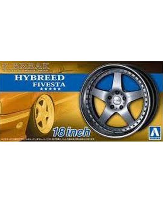 1/24 Rims and Tyres - Hybreed Fivesta 18 Inch - 6112 