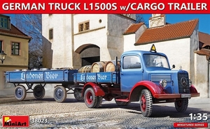 1/35 German Truck L1500S with Cargo Trailer - 38023-model-kits-Hobbycorner