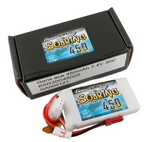 450mAh 2S 7.4v 30C 56x31x9mm 33g JST Plug Soaring Series-batteries-and-accessories-Hobbycorner