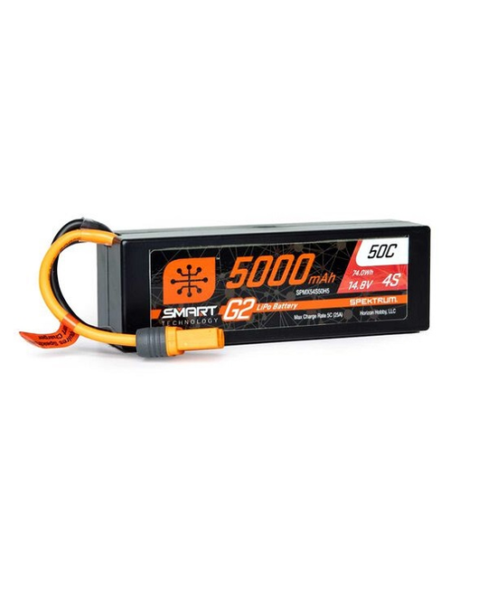 5000mAh 4S 14.8V Smart G2 LiPo 50C Hard Case with IC5