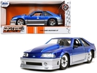 1/24 1989 Ford Mustang GT 5.0 Candy Blue and Silver - 31863