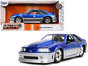 1/24 1989 Ford Mustang GT 5.0 Candy Blue and Silver - 31863-dicast-models-Hobbycorner
