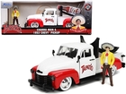 1/24 1953 Chevrolet Pickup Truck White and Red with Charro Man - 31968