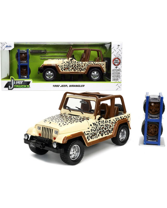 1/24 1992 Jeep Wrangler & Extra Wheels - 32426