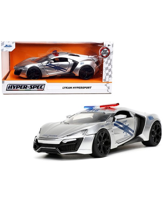 1/24 Lykan Hypersport Police Silver with Blue Stripes - 32927